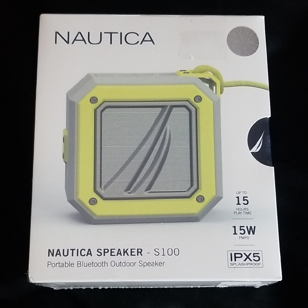 Nautica S100 Gray and Yellow Bluetooth Speaker